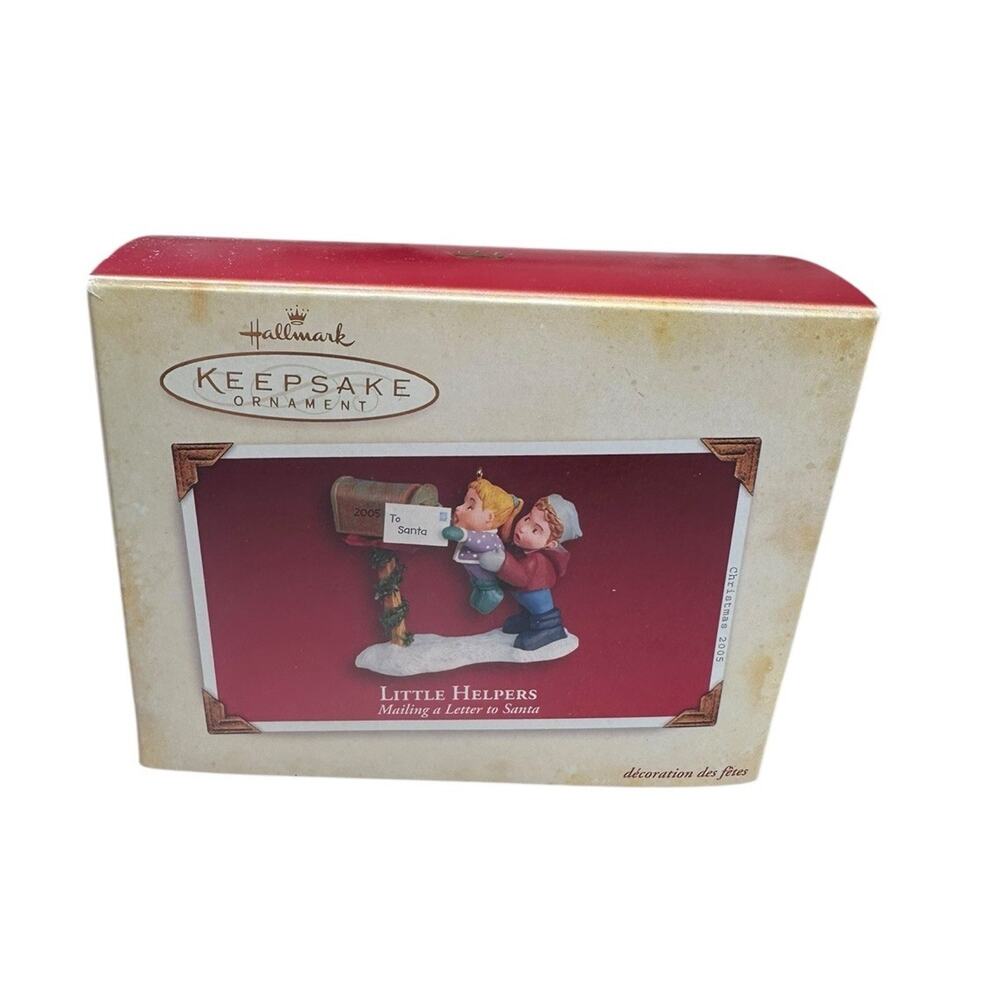 Hallmark 2005 Little Helpers Mailing Letter To Santa Mail Box Keepsake Ornament